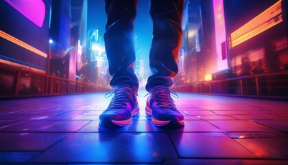 Fototapeta premium In a futuristic city, every day is an adventure in innovation. 