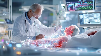 Doctor Using Technology in Healthcare for Patient Review