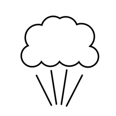 Steam icon. Linear symbol isolated on white background. Vector illustration