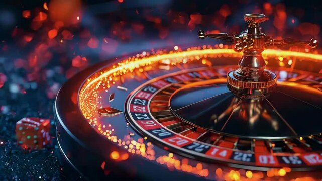 video of Vibrant roulette in the context of casinos, illustrating the concept of gambling.