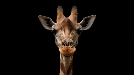 Curious giraffe gazes at the camera with an expressive look during a sunny afternoon in the savanna