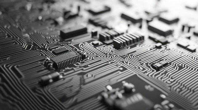 Intricate circuit layout printed with high-precision technology