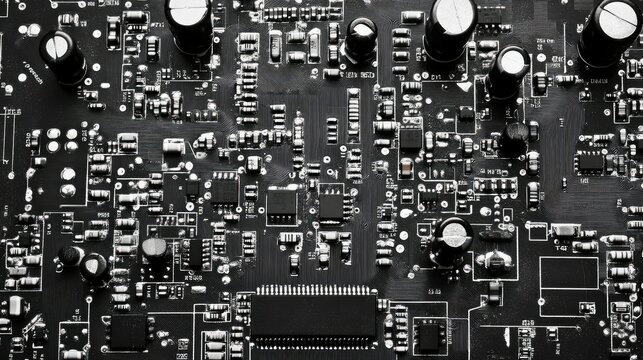 Intricate circuit layout printed with high-precision technology
