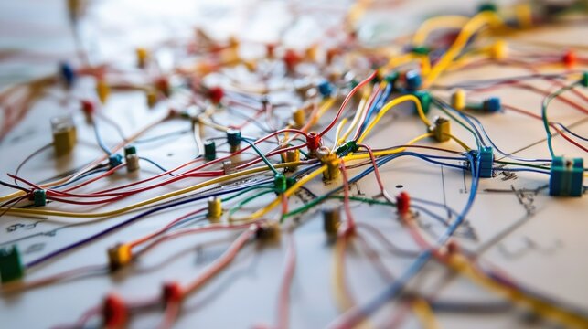 Intricate circuit layout printed with high-precision technology