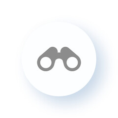 Neumorphism User interface Binoculars Exploration Icon UX UI Design Drop Shadow