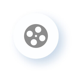 Neumorphism User interface Film Reel Icon UX UI Design Drop Shadow