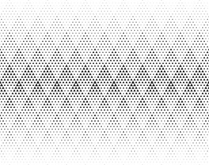 Geometric pattern of black triangles on a white background.Seamless in one direction.Option with a AVERAGE fade out.Scale method.