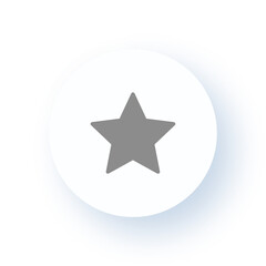 Neumorphism User interface Star Icon UX UI Design Drop Shadow