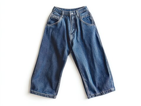recommend clip art: Blue denim jeans on white isolate background.