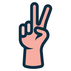 peace hand gesture icon