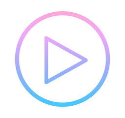 ピンクと青のグラデーション｜再生ボタン