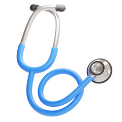 Stethoscope Icon - 3D Medical Tool Rendering on Transparent Background (PNG)