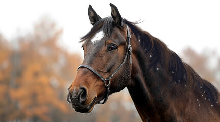 Fototapeta premium beautiful horse galloping on field on a sunshine day