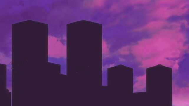 nightmare in a city with buildings and buildings along with lightning at night