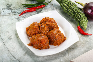 Kashmiri aloo dum - potato stuffed cheese