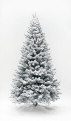 Fototapeta premium Snowy White Christmas Tree