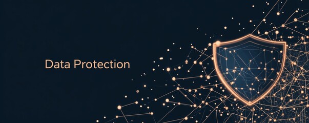 Glowing shield represents data protection