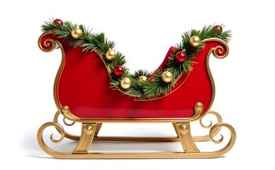 Naklejka premium christmas sleigh with presents