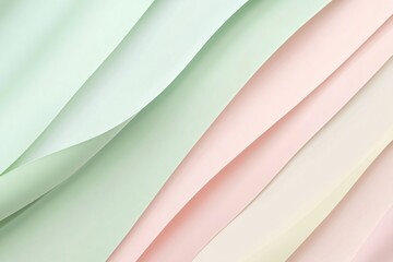 Obraz premium Soft Pastel Minimalist Background with Green Tones