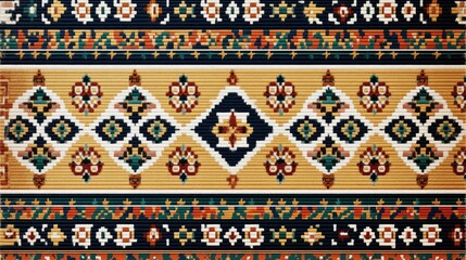Vibrant Traditional Textile Pattern for Interiors