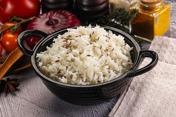 Indian cuisine jeera basmati rice