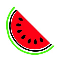 Fresh Watermelon Slice Illustration