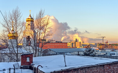 View of the city of Moscow from their windows