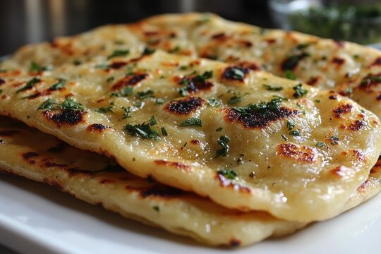 Homemade Garlic Naan Bread