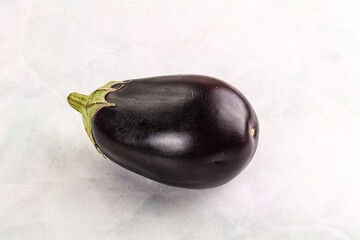 Raw ripe organic eggplant vegetable