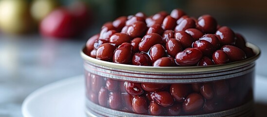Close-Up of Canned Red Beans