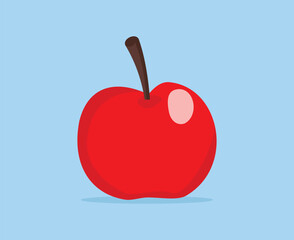 Apple Fruit Cartoon Icon Illustration or Cute Cartoon Red Apple Fruit