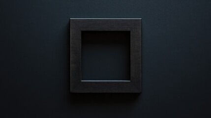 Elegant Black Frame on a Dark Background Perfect for Minimalist Design, Art Display, or Photography Showcasing Creative Visual Projects