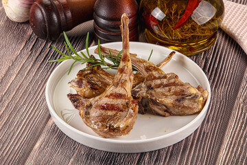 Delicous Grilled square rib of lamb