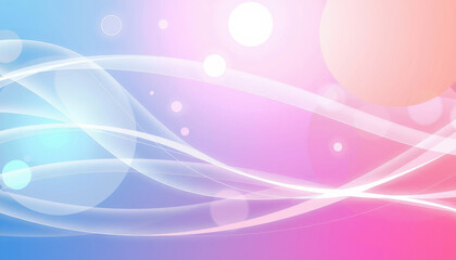 vibrant pink and blue abstract background with soft waves and circles, creating dreamy atmosphere. Perfect for design projects