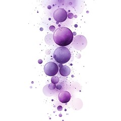 A mesmerizing abstract composition featuring various translucent purple spheres of differing sizes, creating a dreamy and ethereal atmosphere.