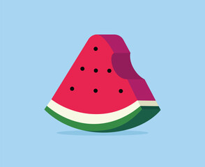 Cute Watermelon Fruit Cartoon or Icon Illustration Watermelon for Fruit Summer