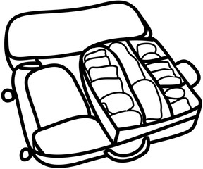 Homecoming Doodle element coloring page cartoon Illustration