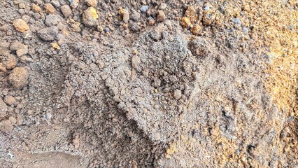 Close up view of soil