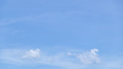 Blue sky background with tiny clouds, Nature cloud blue sky background, Blue Sky with Fluffy White Clouds on a Sunny Summer Day