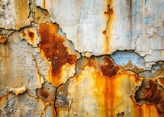 Close-Up of a Weathered Concrete Wall with Cracks and Rust Streaks, Showcasing Textures and Details for Urban Exploration and Architectural Photography