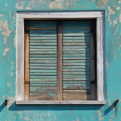 Closed blinds, Blue House, Burano