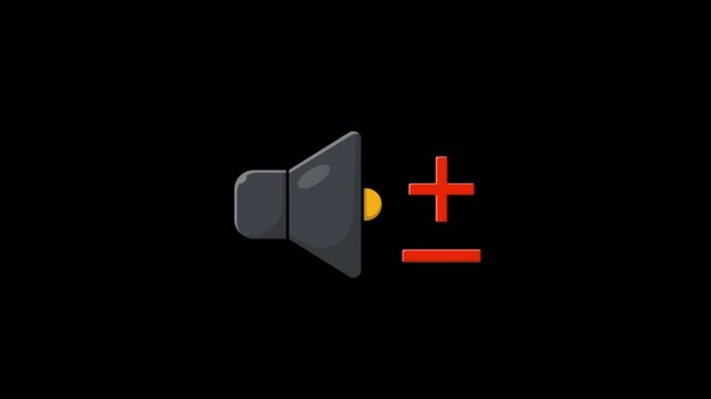 Animated Sound Increase Decrease Icon Video - Transparent