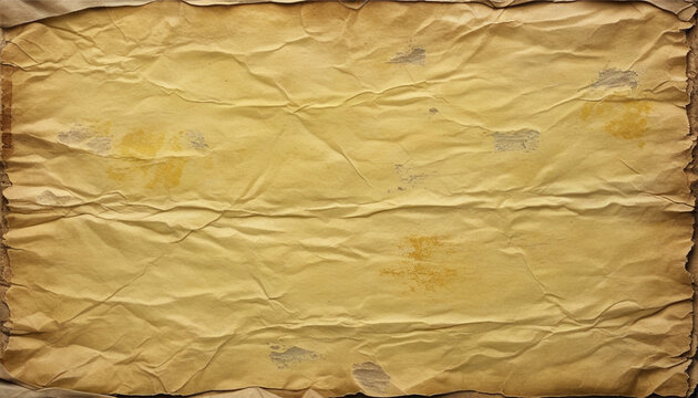 Vintage Aged Paper Texture Antique Parchment with Creases, Yellowed Edges, and Faded Marks
