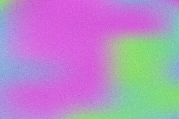 Abstract grainy gradient background with bright pink, green and blue tones, blurred background, color blending effect, aesthetic soft texture	