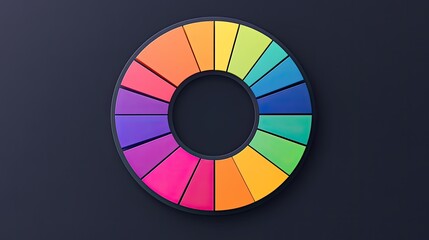 Obraz premium Color Wheel Display Featuring a Circular Spectrum of Vibrant Shades for Design, Art, and Creative Projects Influencing Color Theory Concepts