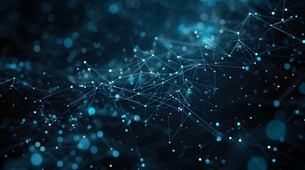 Digital Wave Flow with Particles and Data Points with abstract dots and lines for tech processe , data transfer and encryption, digital archives, sound and graphic presentations, science, education .