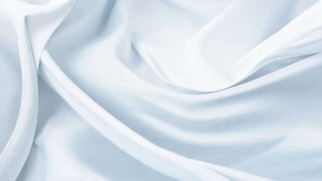 Elegant white fabric with smooth texture and soft folds, perfect for draping in textile design and creating stunning backgrounds.