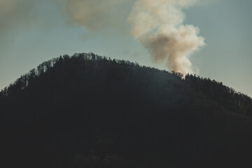Pożar w górach © Katarzyna