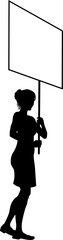 Protest Rally March Picket Sign Silhouette Person
