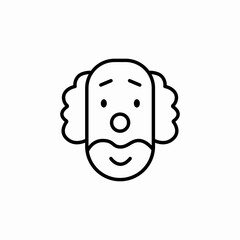 clown fun icon sign vector